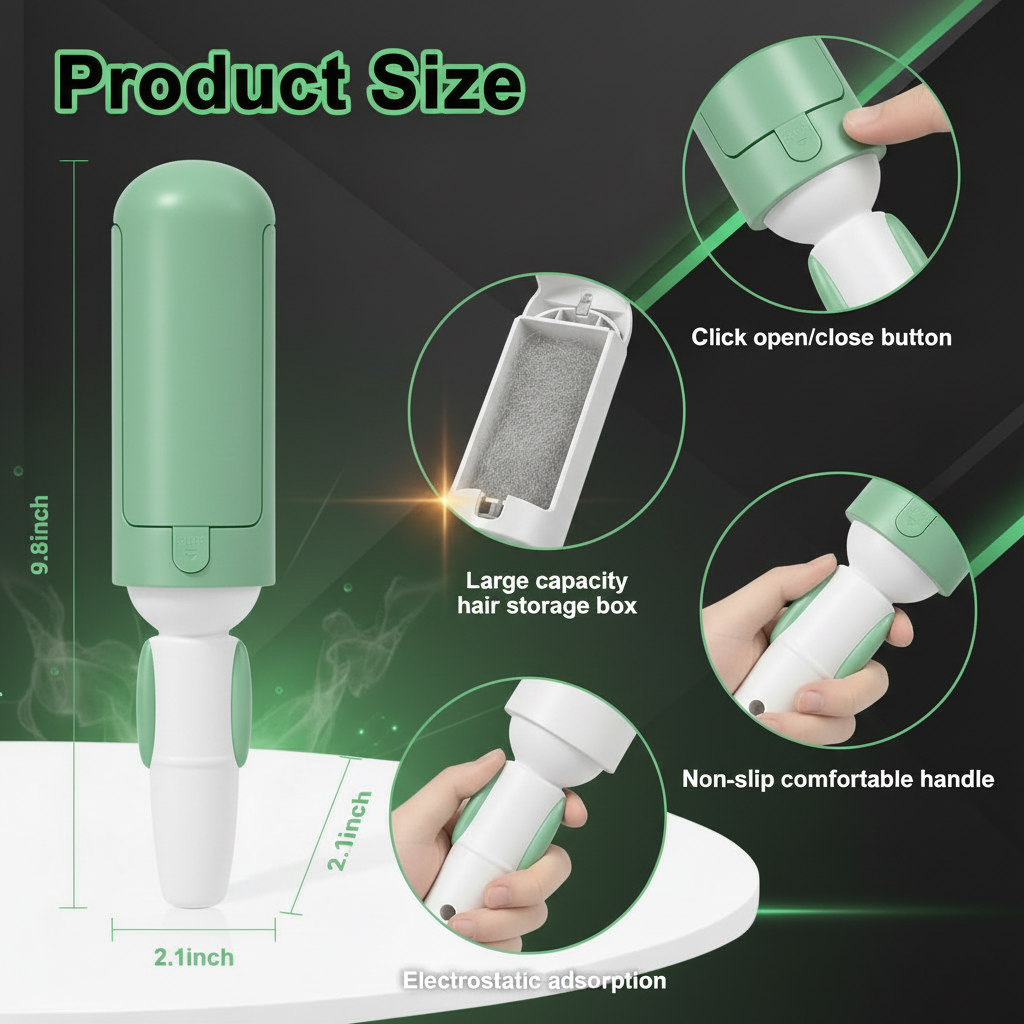 PAKEWAY Rotatable Pet Hair Remover Roller – For Dogs & Cats